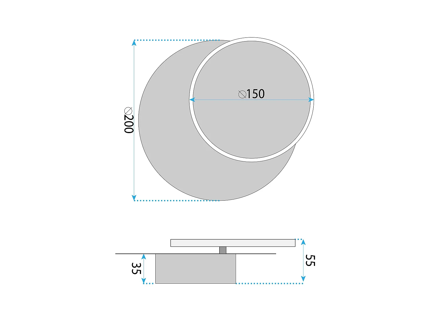 Applique Murale Toolight LHJ082-W Black