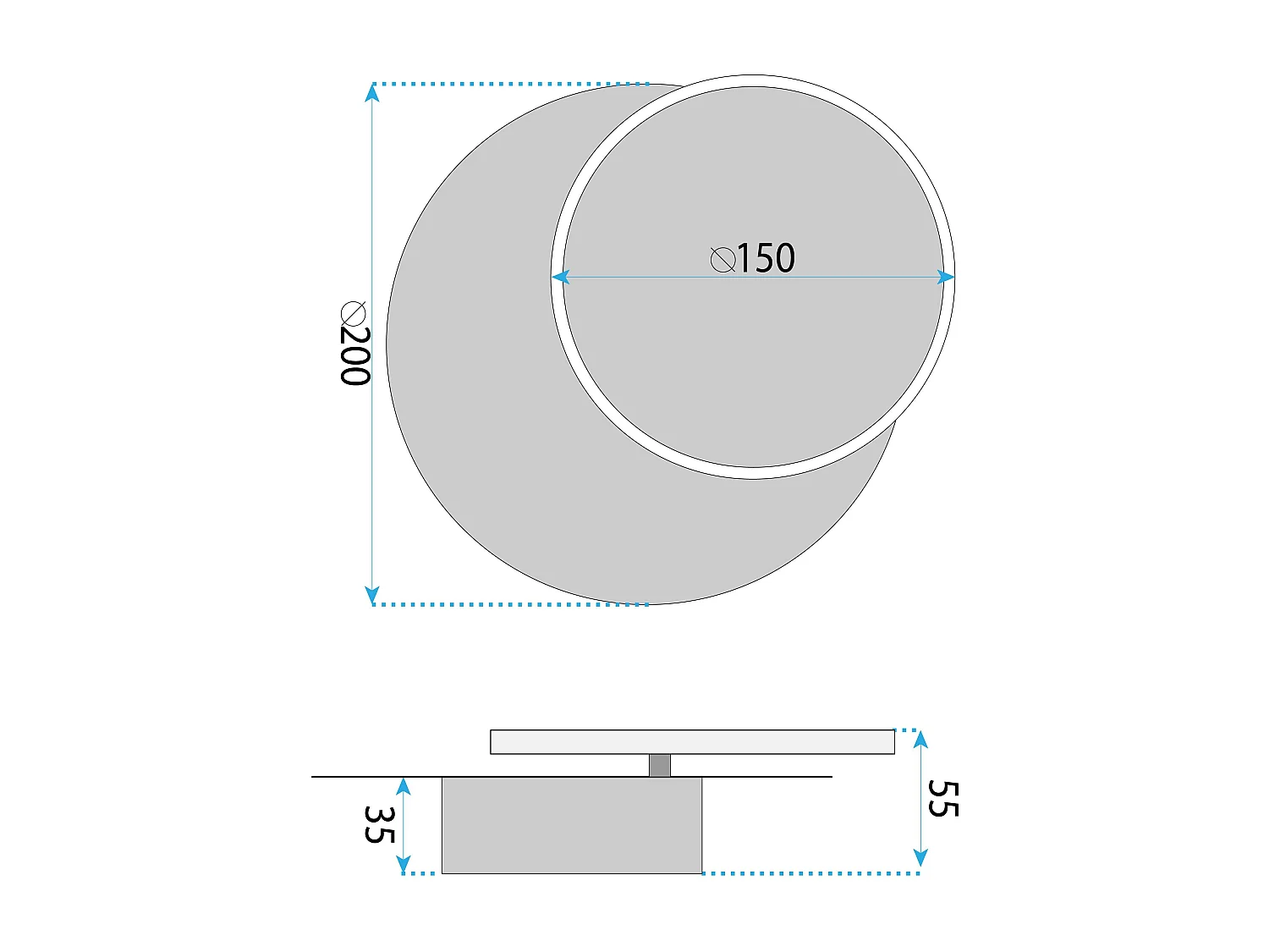 Applique Murale Toolight LHJ082-W Black