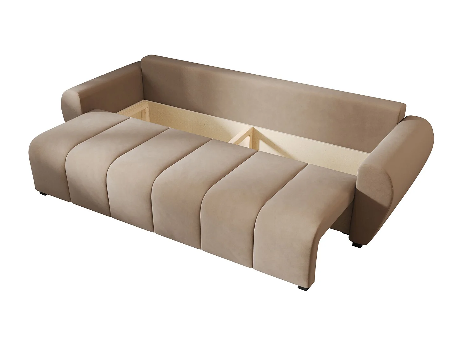 BEDANTE CANAPÉ MOLISA avec fonction lit ITAKA 48 Marron clair