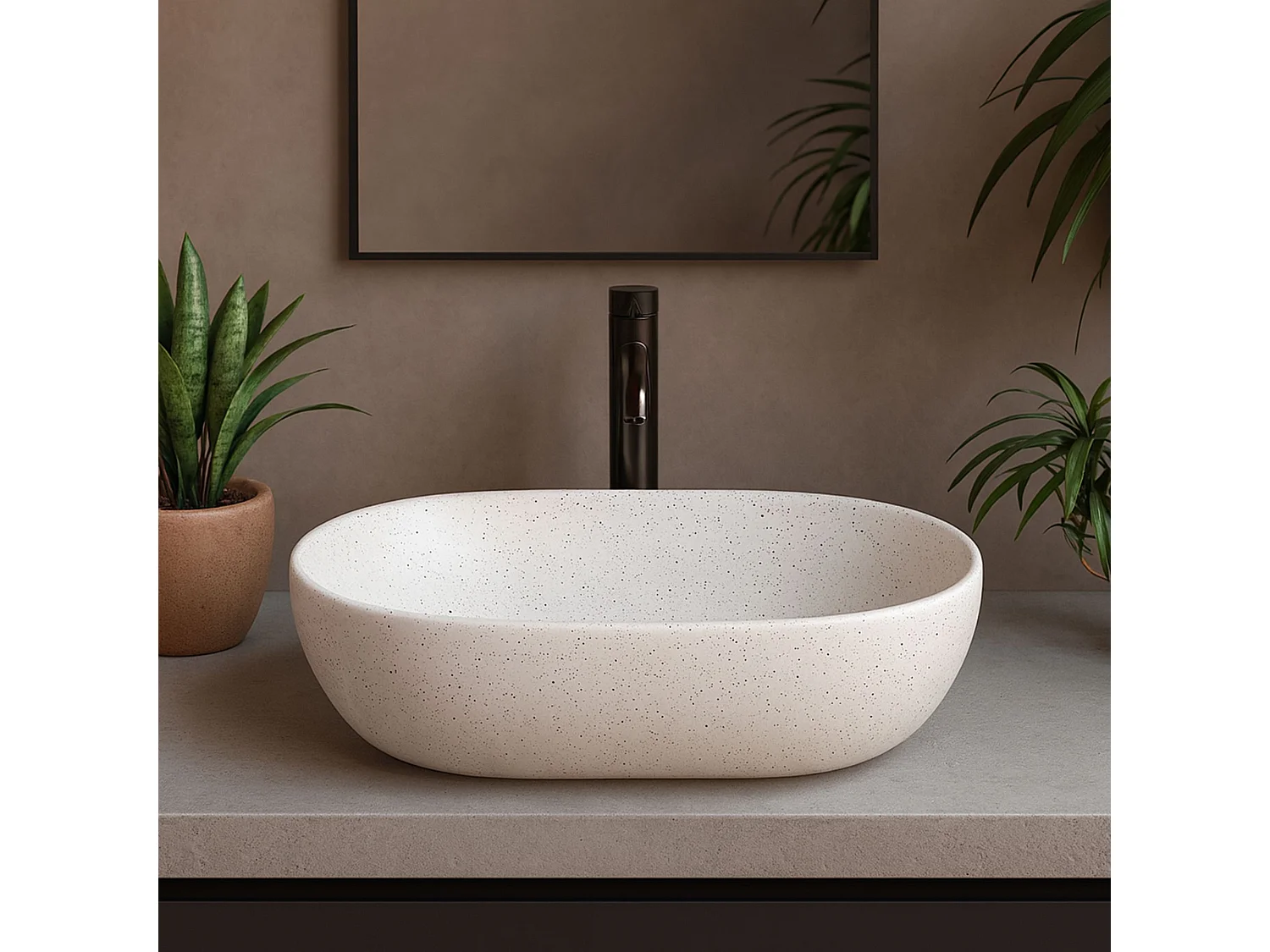 Vasque À Poser Rea Amelia White