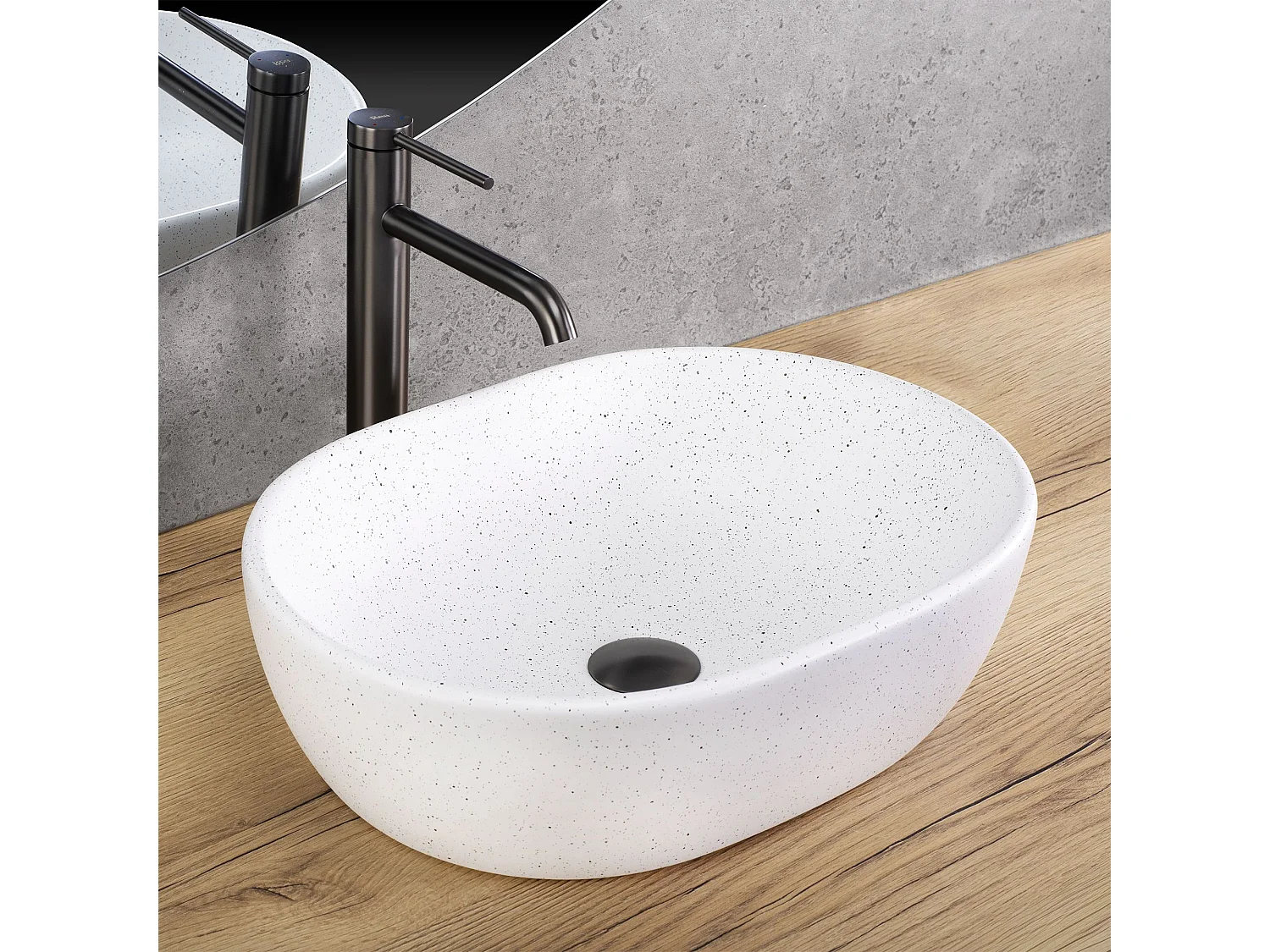 Vasque À Poser Rea Amelia White