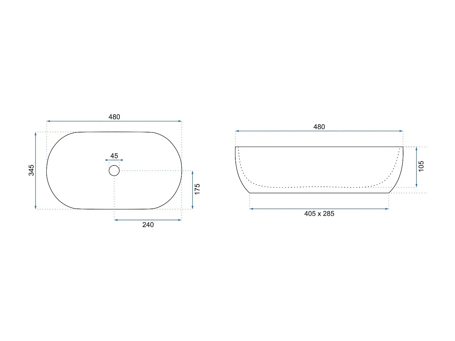 Vasque À Poser Rea Amelia White