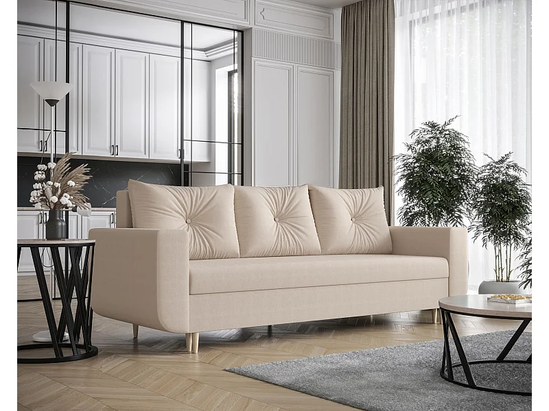 BEDANTE sofa DELFIN z funkcja spania COSMIC 10 beżowy