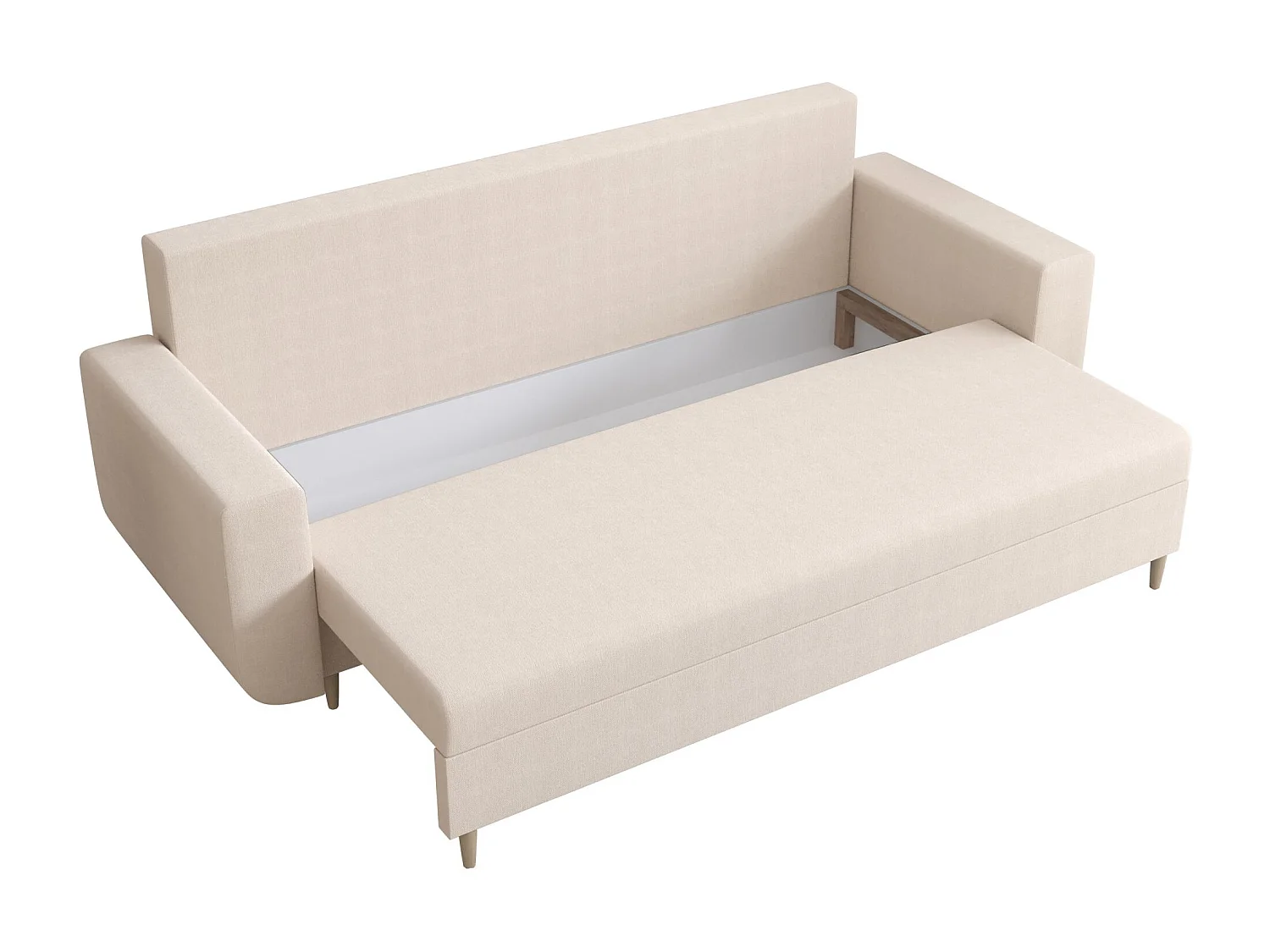 BEDANTE canapé DELFIN avec fonction de couchage COSMIC 10 beige