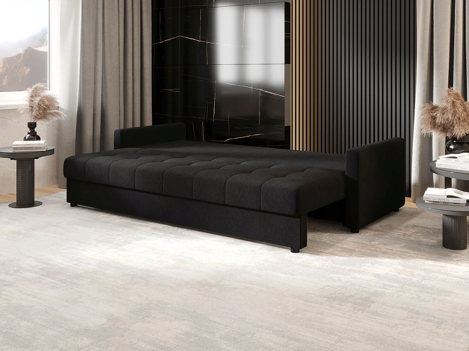 BEDANTE CANAPÉ MOS BIS avec fonction lit COSMIC 100 Noir