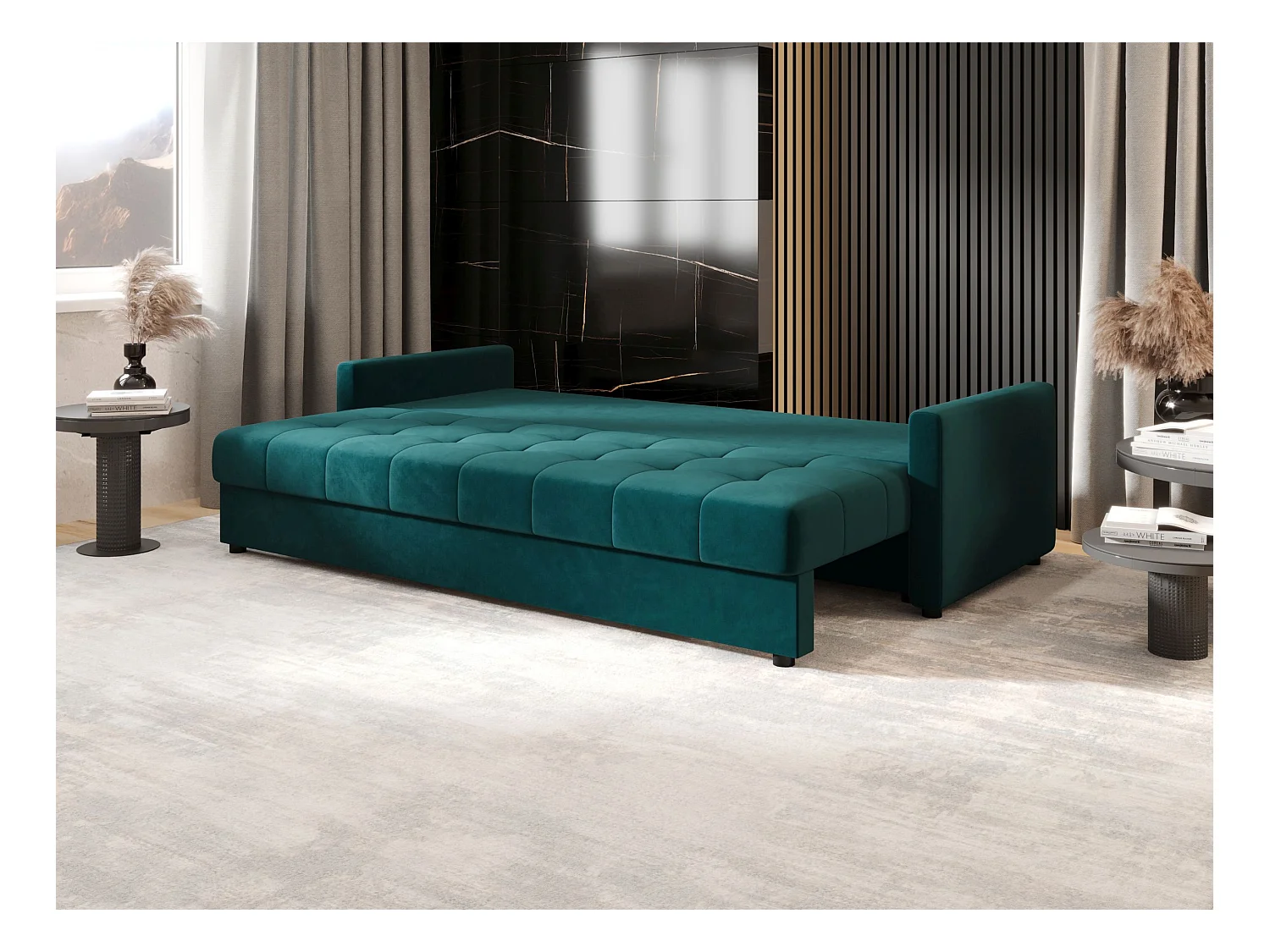 BEDANTE CANAPÉ MOS BIS avec fonction lit ITAKA 39 Turquoise