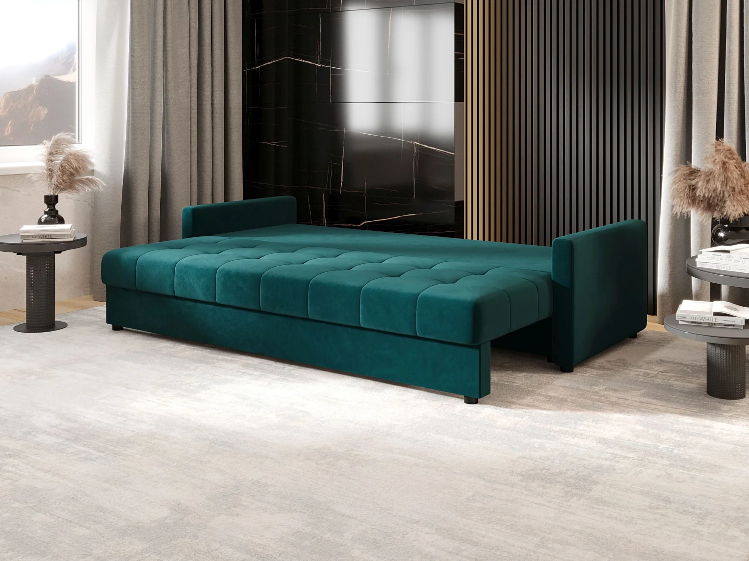 BEDANTE CANAPÉ MOS BIS avec fonction lit ITAKA 39 Turquoise