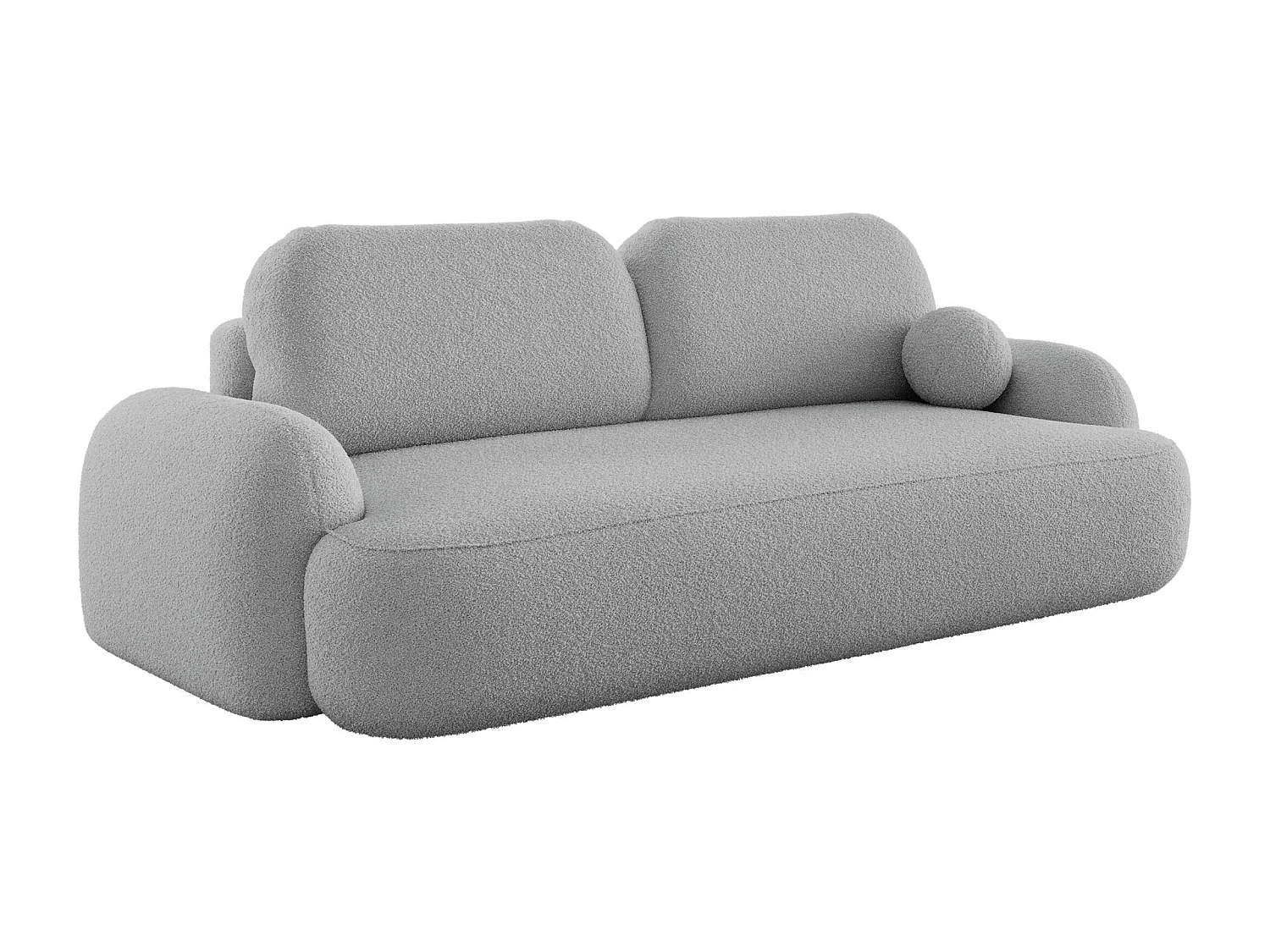 BEDANTE SOFA MOLLY mit Schlaffunktion TERRA FROTTE 05 Grau mit Bettkasten Sofa für Wohnzimmer gerades Sofa Schlafsofa Sofa mit Bettkasten Klappsofa