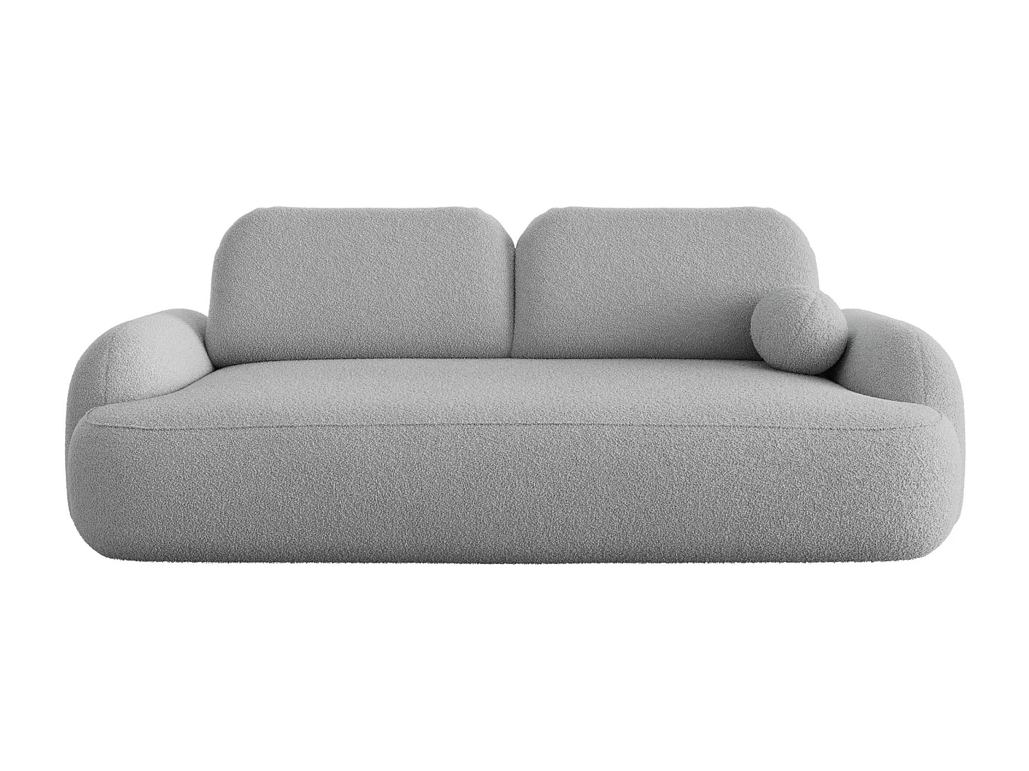 BEDANTE SOFA MOLLY mit Schlaffunktion TERRA FROTTE 05 Grau mit Bettkasten Sofa für Wohnzimmer gerades Sofa Schlafsofa Sofa mit Bettkasten Klappsofa