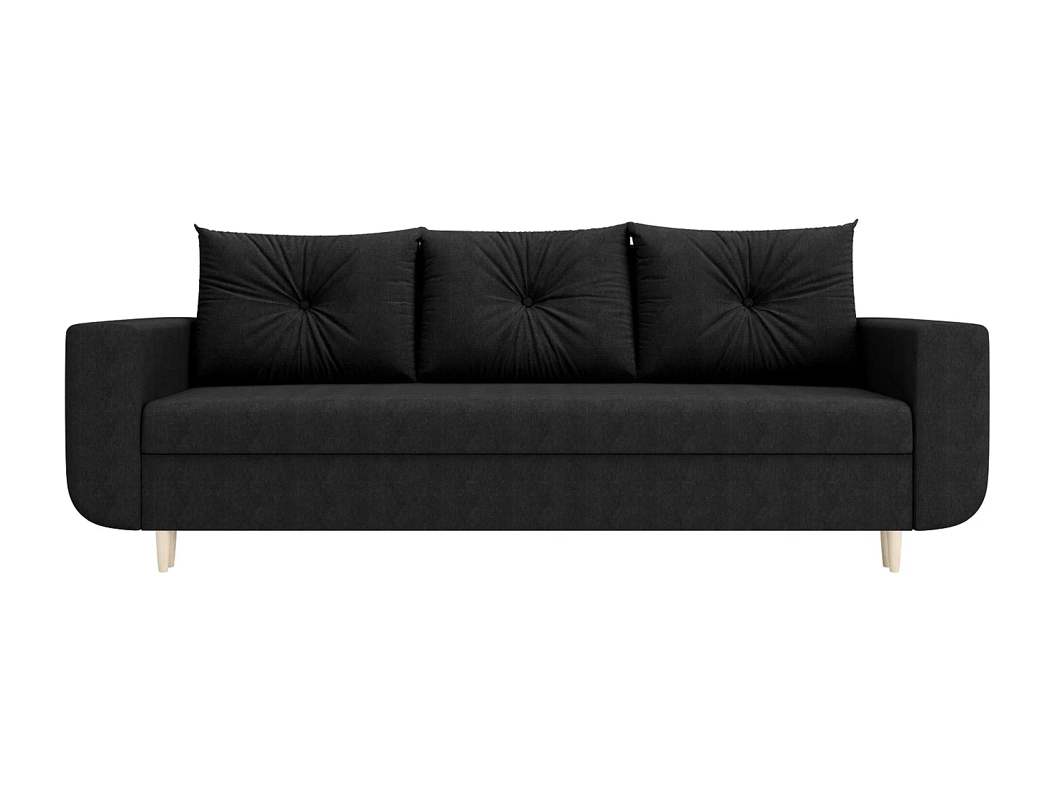 BEDANTE canapé DELFIN avec fonction de couchage COSMIC 100 noir