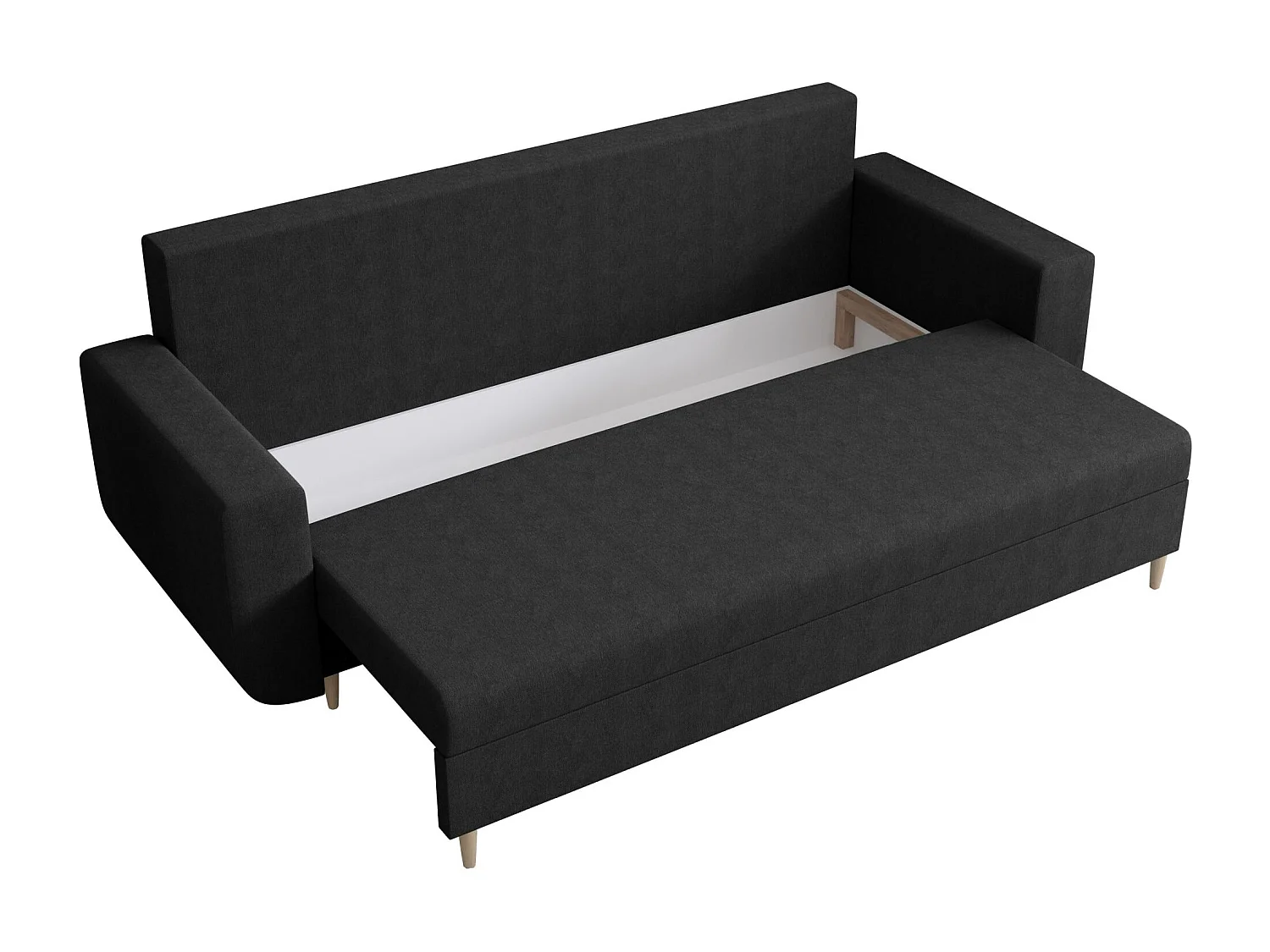 BEDANTE canapé DELFIN avec fonction de couchage COSMIC 100 noir
