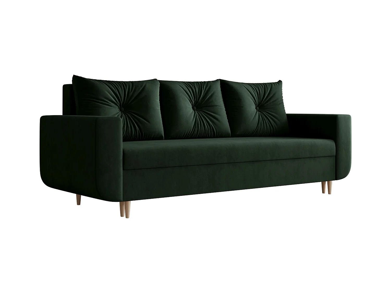 BEDANTE canapé DELFIN avec fonction de couchage ITAKA 10 vert foncé