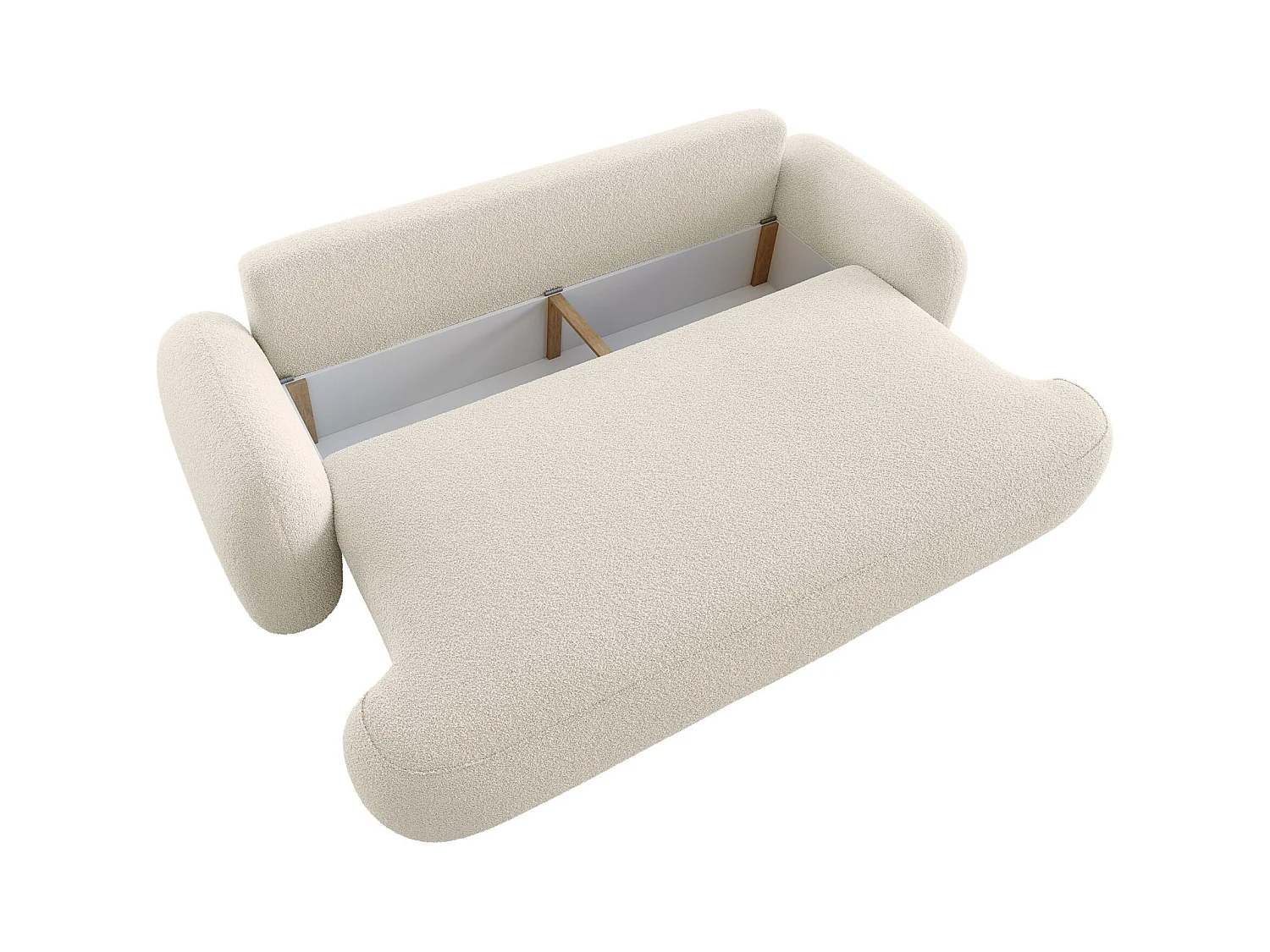 BEDANTE CANAPÉ MOLLY avec fonction lit TERRA FROTTE 01 Crème