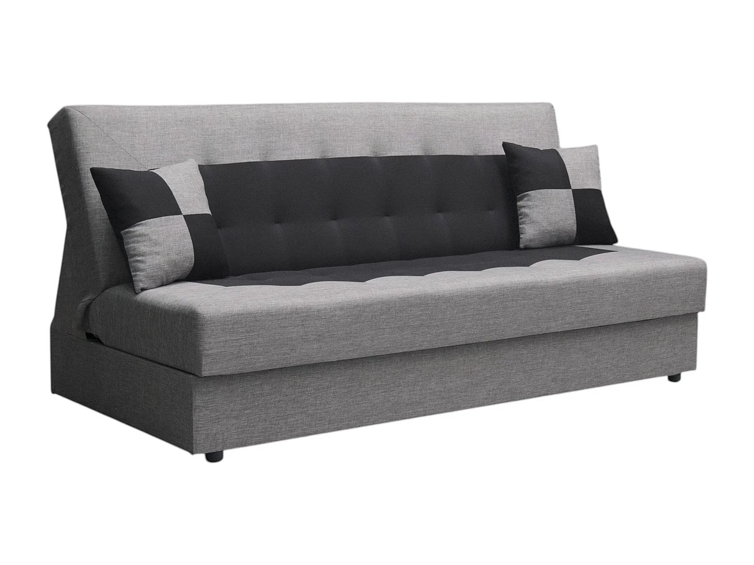 BEDANTE CANAPÉ POLO avec fonction lit SAWANA 21+14 Gris/Noir