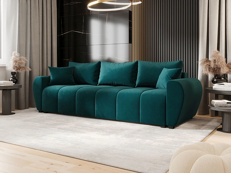 BEDANTE CANAPÉ MOLISA avec fonction lit ITAKA 39 Turquoise