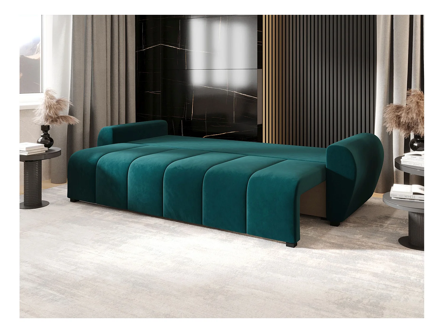 BEDANTE CANAPÉ MOLISA avec fonction lit ITAKA 39 Turquoise