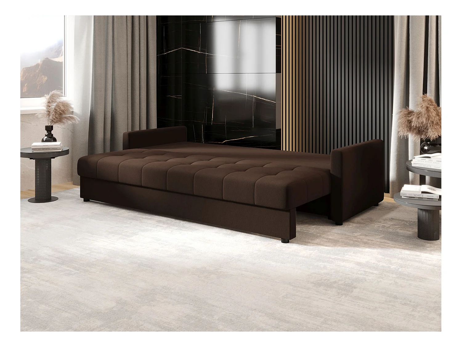 BEDANTE CANAPÉ MOS BIS avec fonction lit COSMIC 800 Marron foncé