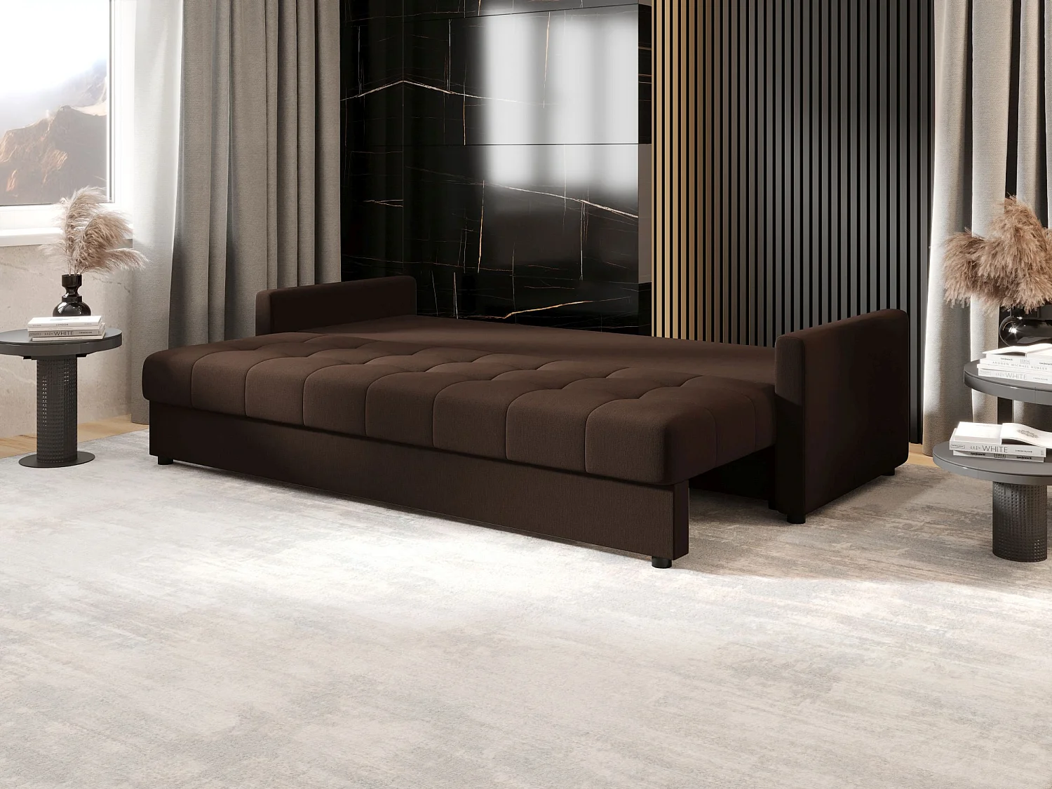 BEDANTE CANAPÉ MOS BIS avec fonction lit COSMIC 800 Marron foncé