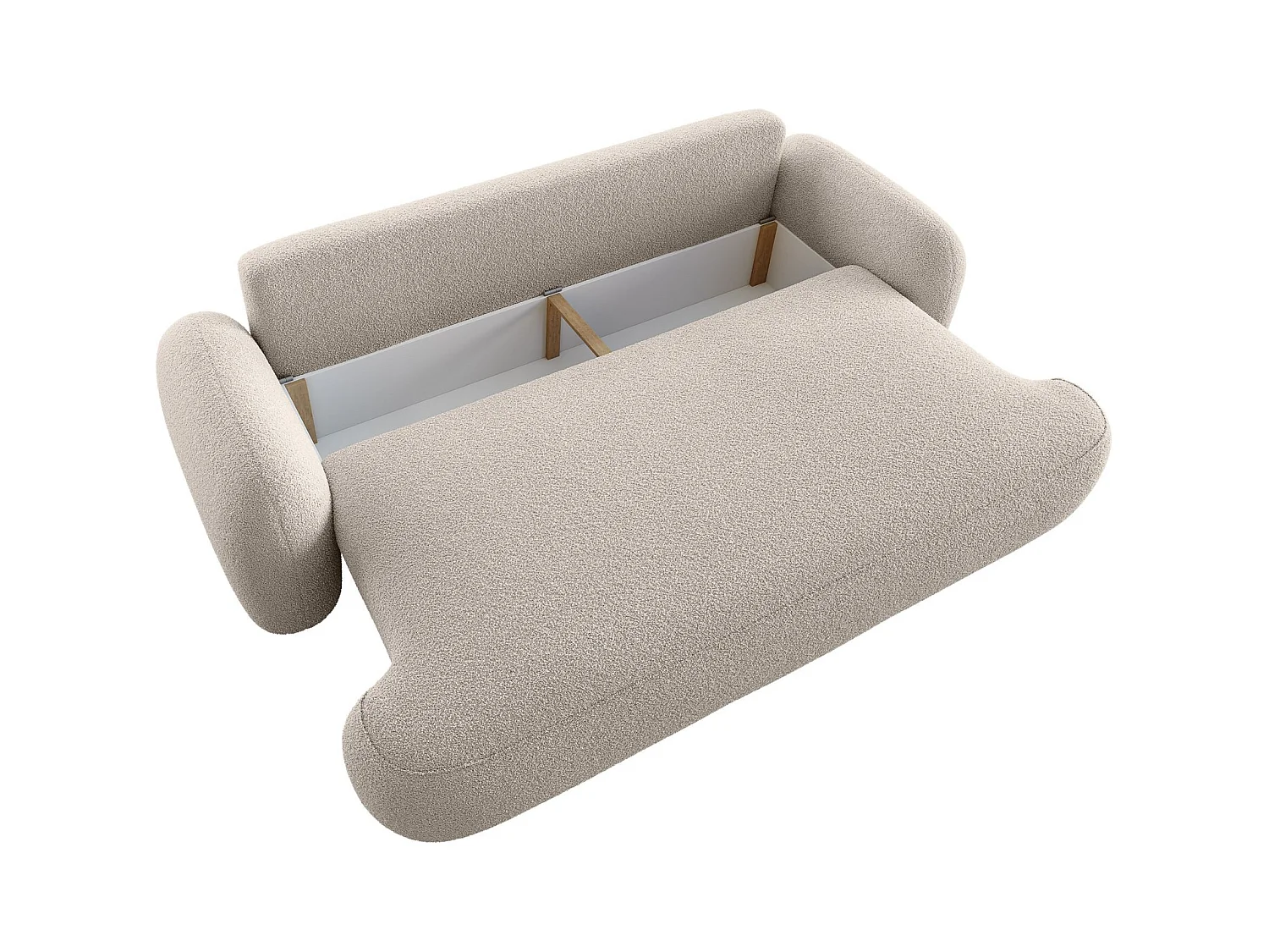 BEDANTE CANAPÉ MOLLY avec fonction lit TERRA FROTTE 03 Beige