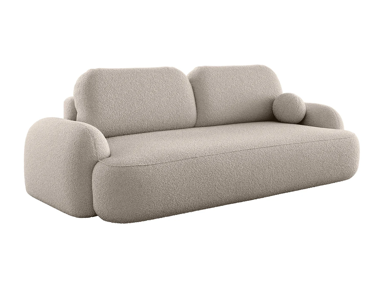 BEDANTE SOFA MOLLY mit Schlaffunktion TERRA FROTTE 03 Beige mit Bettkasten Sofa für Wohnzimmer gerades Sofa Schlafsofa Sofa mit Bettkasten Klappsofa