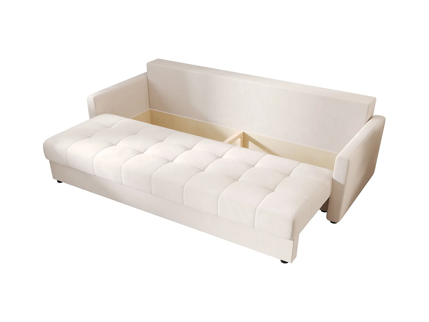 BEDANTE CANAPÉ MOS BIS avec fonction lit ITAKA 16 Crème