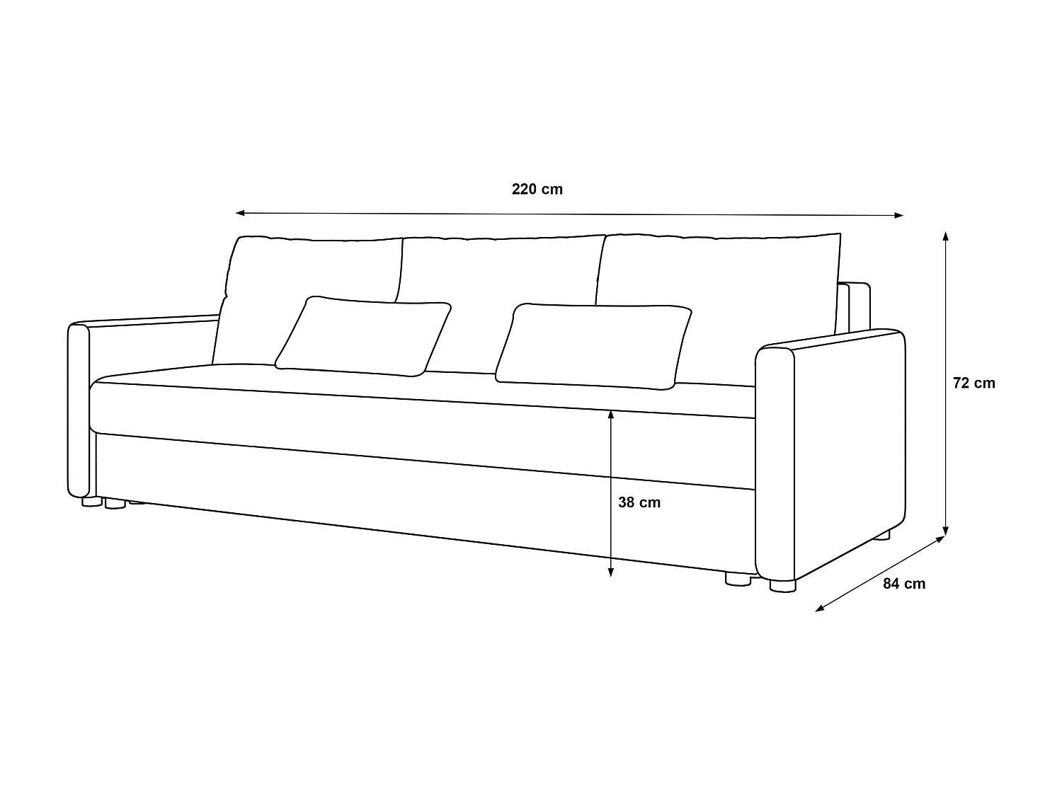 BEDANTE CANAPÉ MOS BIS avec fonction lit ITAKA 11 Bleu foncé