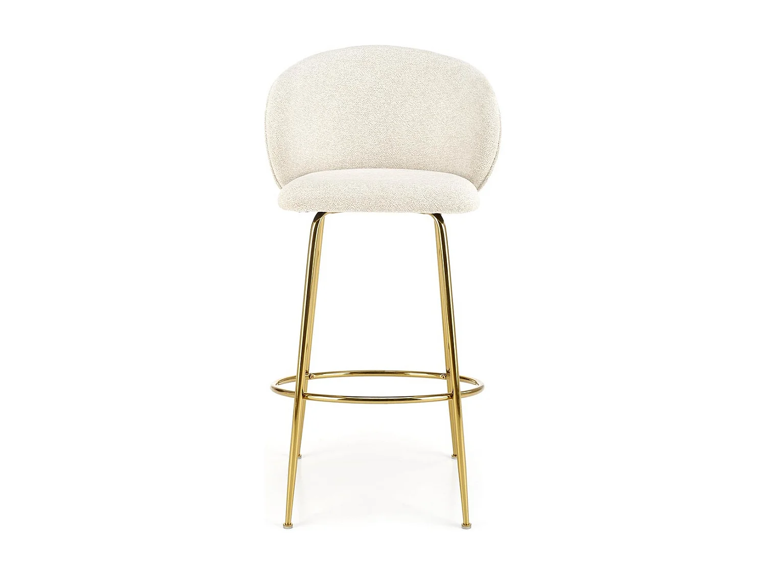 Tabouret de bar/revêtement en tissu/métal précieux/or&beige