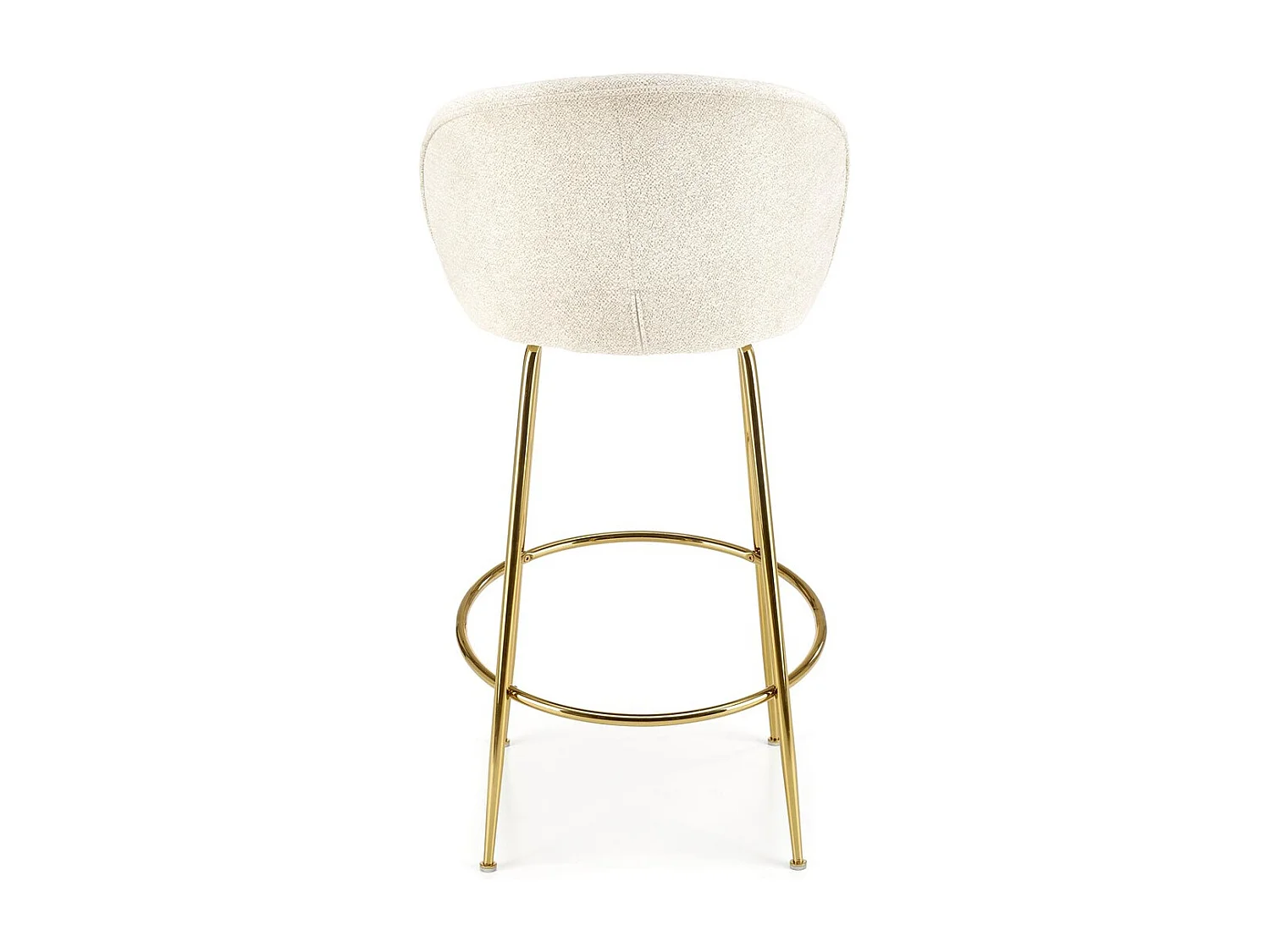 Tabouret de bar/revêtement en tissu/métal précieux/or&beige