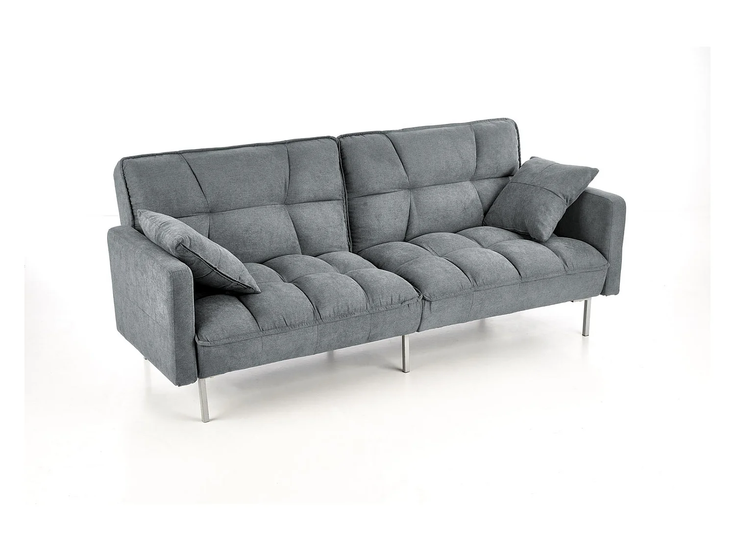 Canapé Roberto/Fonction couchage/Revêtement en tissu/Gris