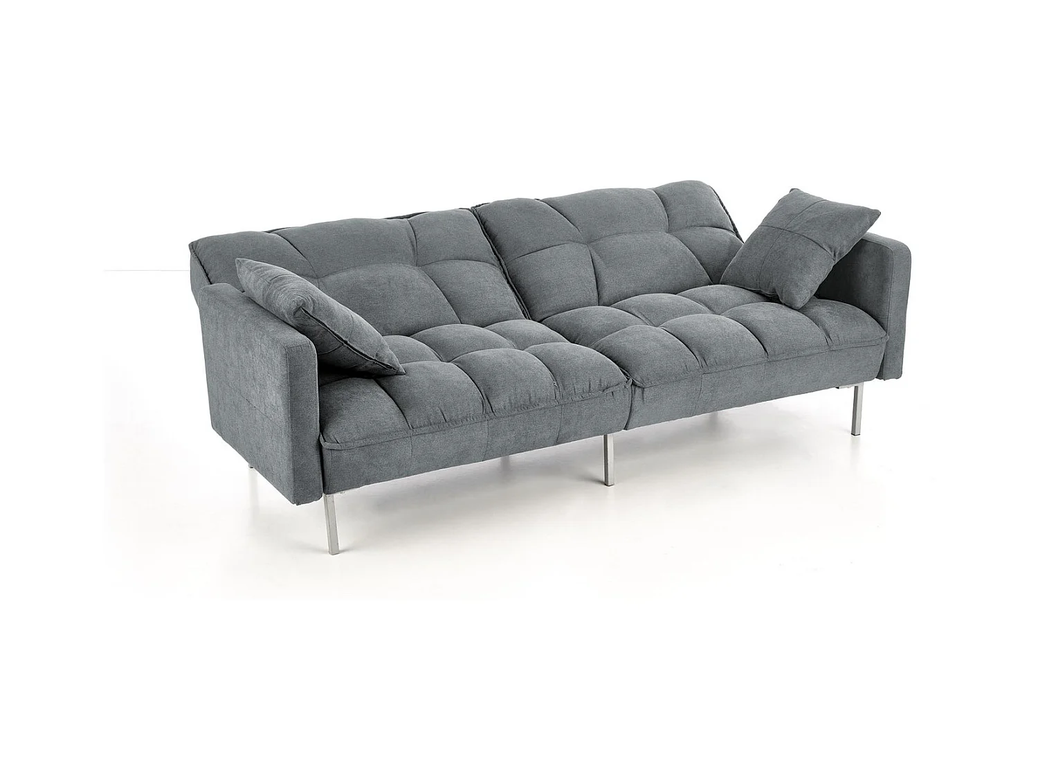 Canapé Roberto/Fonction couchage/Revêtement en tissu/Gris