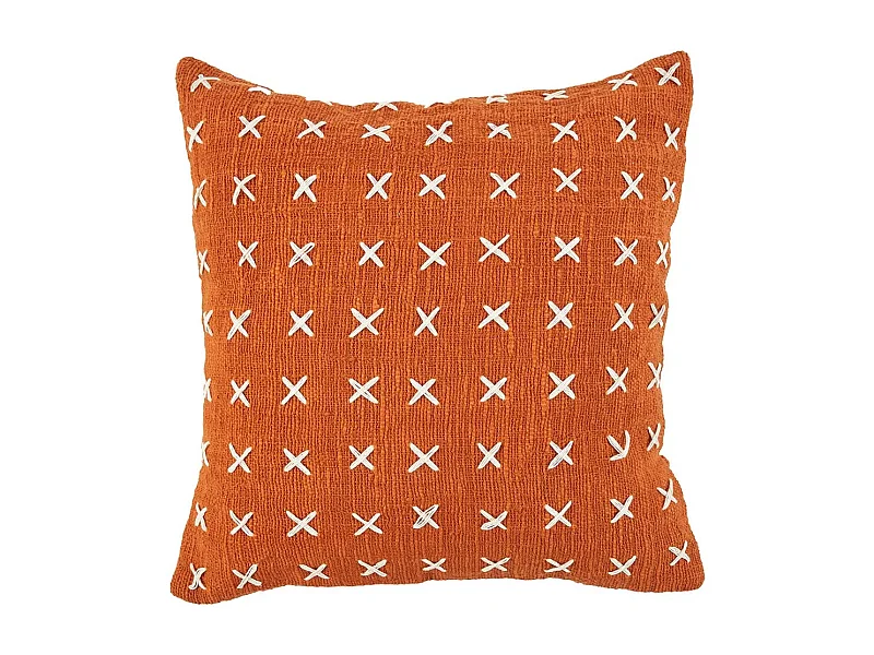 Housse De Coussin Zillion Kiss - Terracotta Blanc
