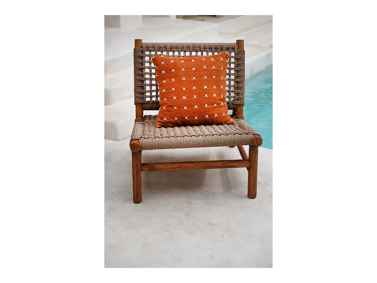 Housse De Coussin Zillion Kiss - Terracotta Blanc