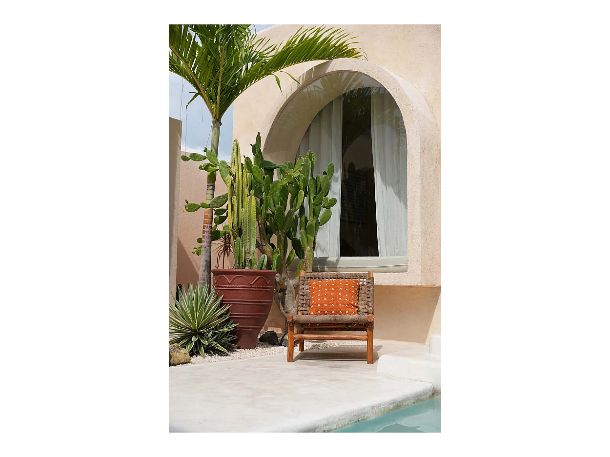 Housse De Coussin Zillion Kiss - Terracotta Blanc