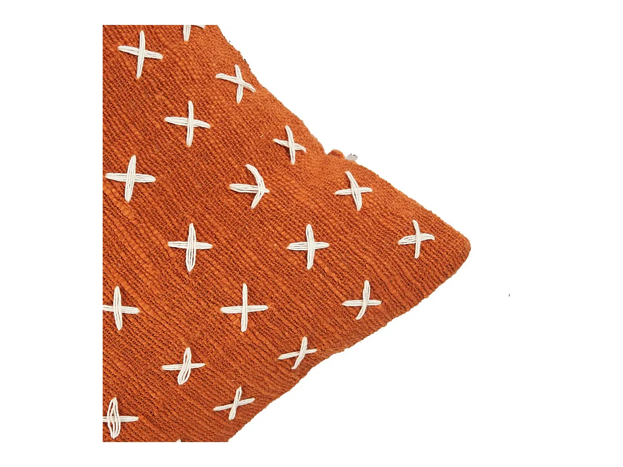 Housse De Coussin Zillion Kiss - Terracotta Blanc