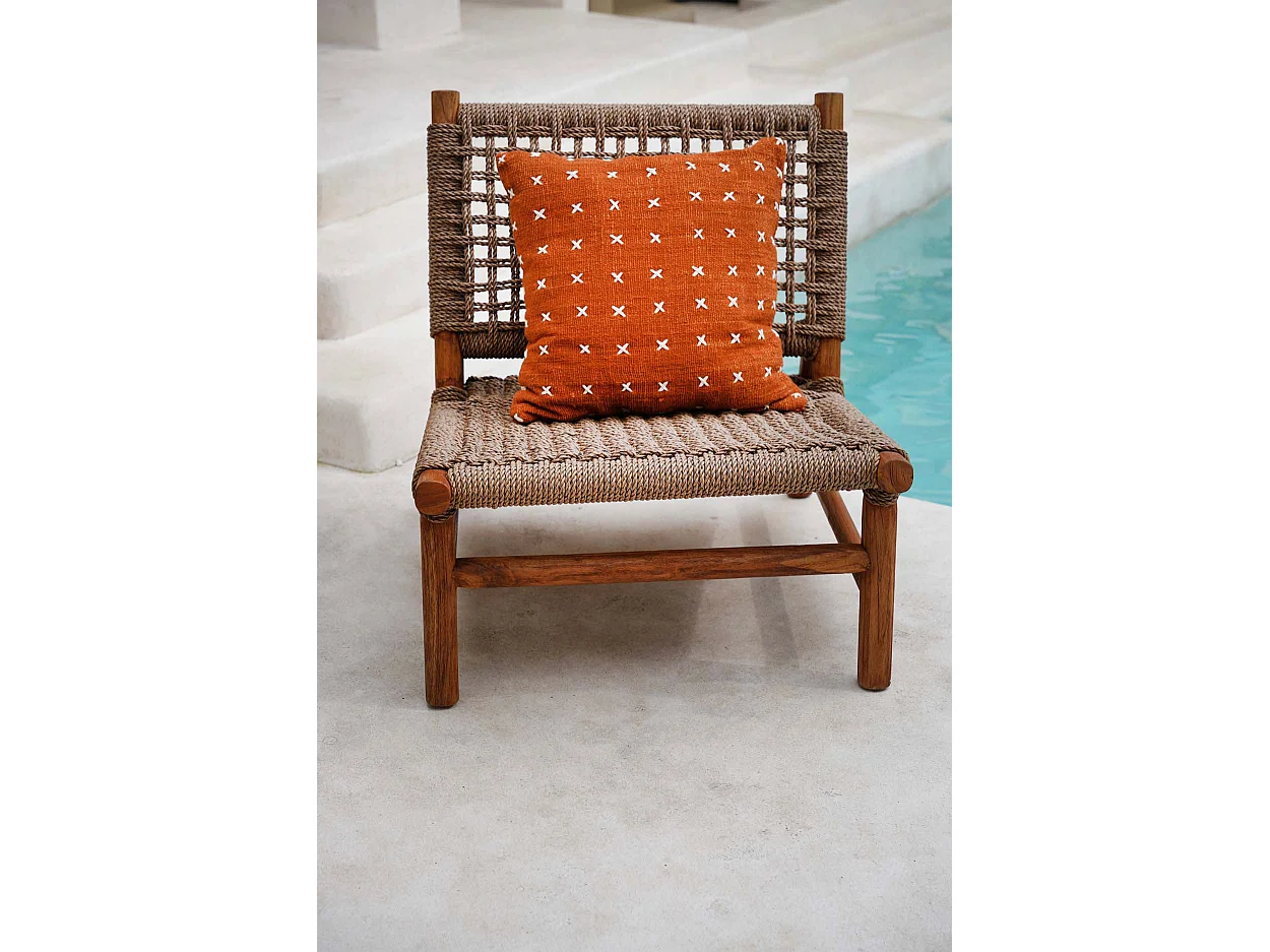 Housse De Coussin Zillion Kiss - Terracotta Blanc