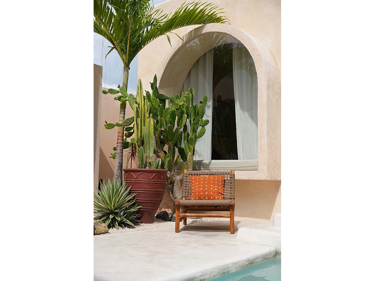 Housse De Coussin Zillion Kiss - Terracotta Blanc