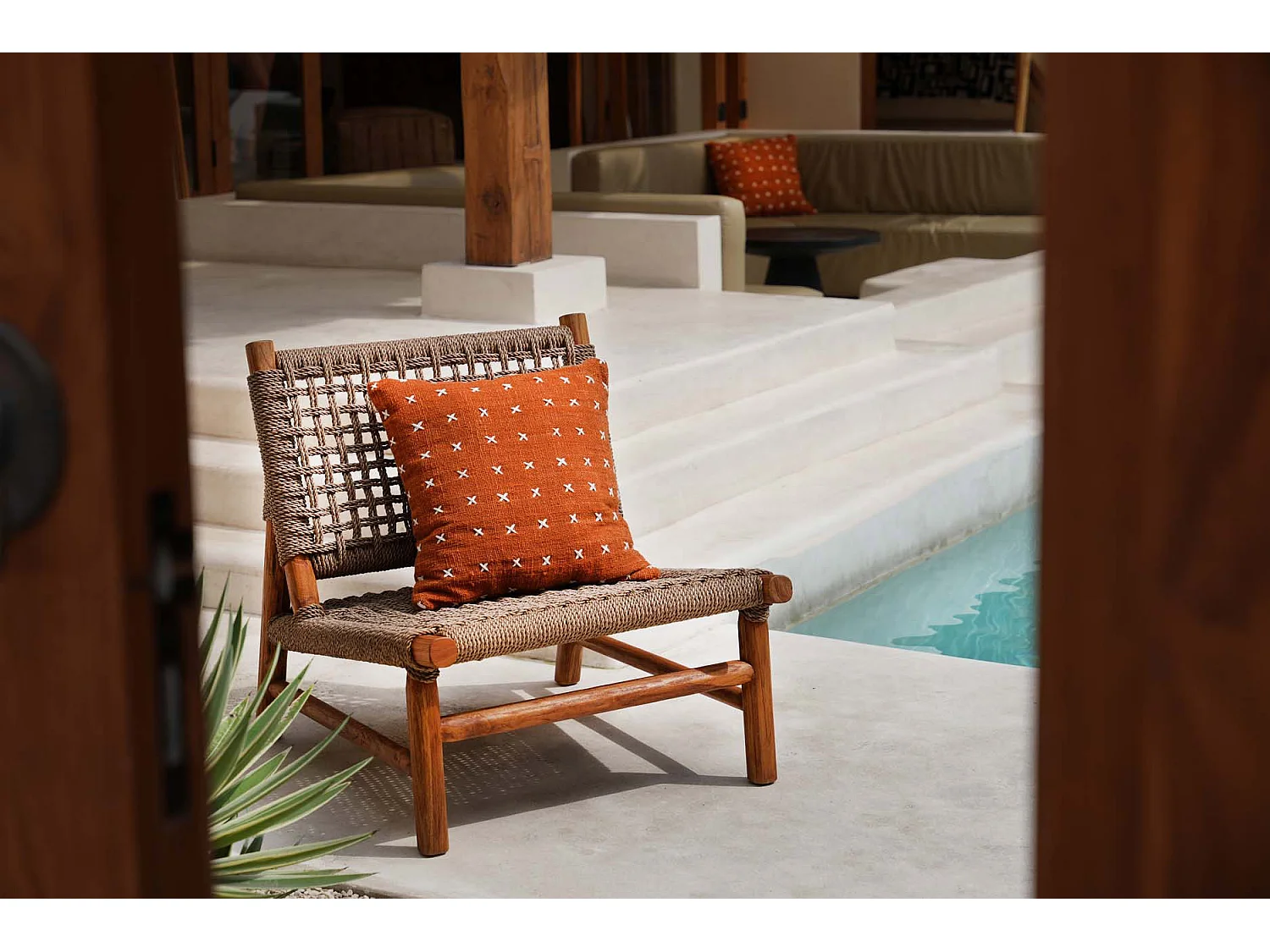 Housse De Coussin Zillion Kiss - Terracotta Blanc