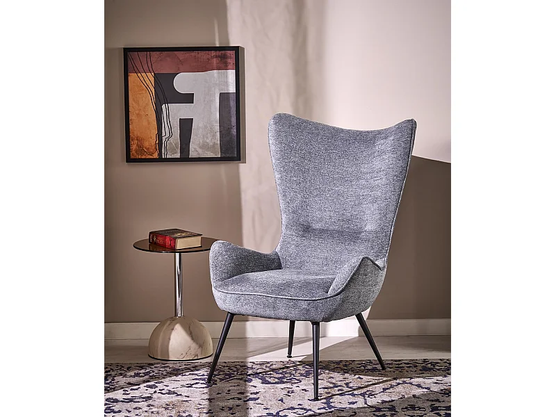 Sessel Jukon/Stoffbezug&Metall/Grau