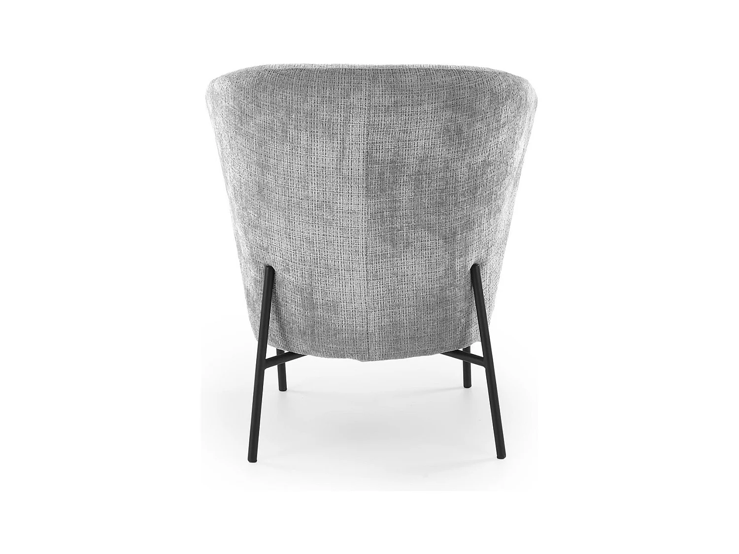 Poltrona Cezar/rivestimento in tessuto e metallo/grigio