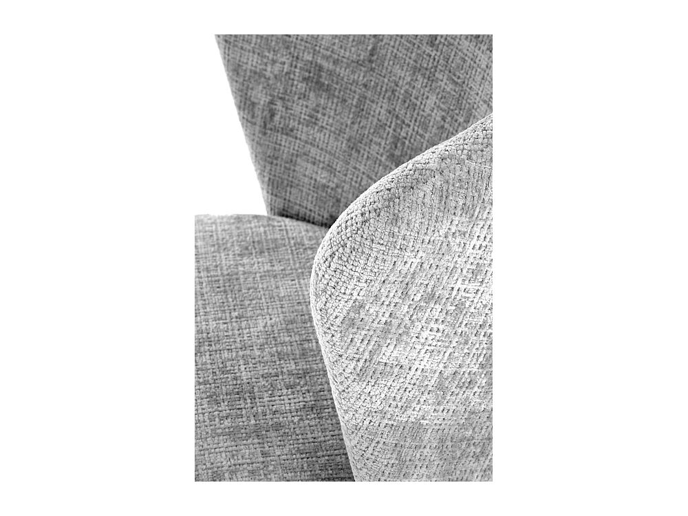 Poltrona Cezar/rivestimento in tessuto e metallo/grigio