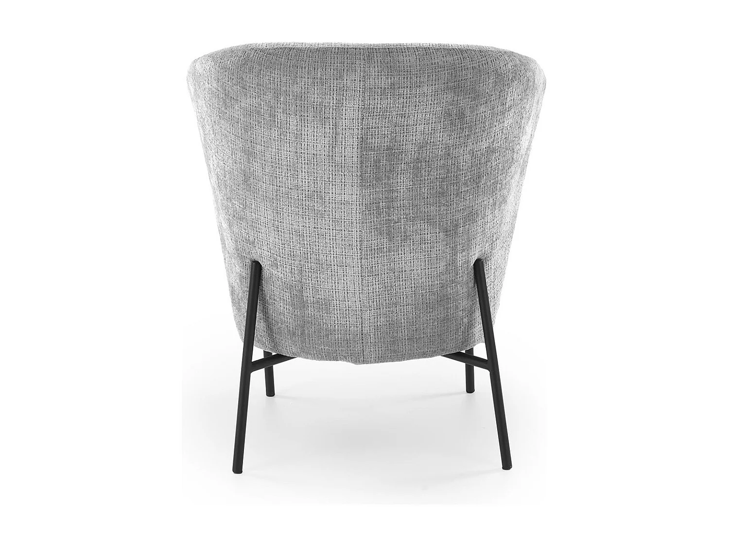 Poltrona Cezar/rivestimento in tessuto e metallo/grigio