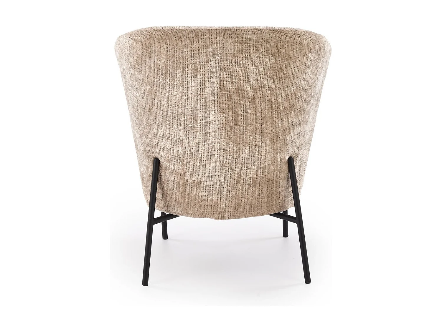 Poltrona Cezar/rivestimento in tessuto e metallo/Beige