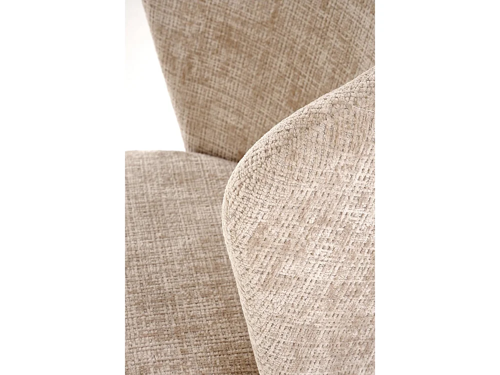 Poltrona Cezar/rivestimento in tessuto e metallo/Beige