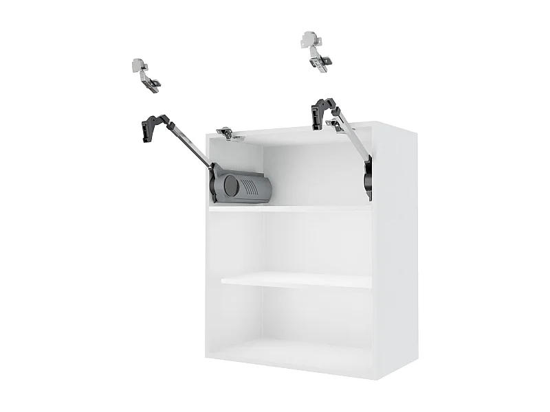 KÜCHENHÄNGESCHRANK Essen W8B/80-AV Grau Hochglanz / Weiß Matt 80 / 32,5 / 72cm