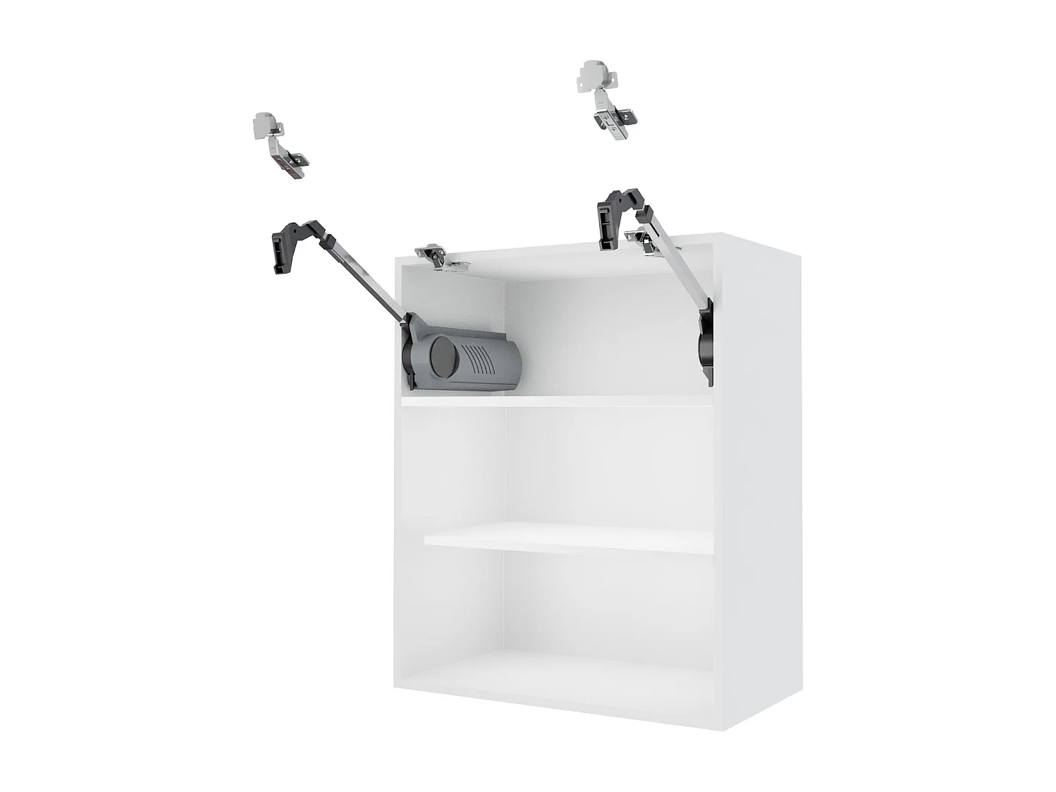 KÜCHENHÄNGESCHRANK Essen W8B/80-AV Grau Hochglanz / Weiß Matt 80 / 32,5 / 72cm