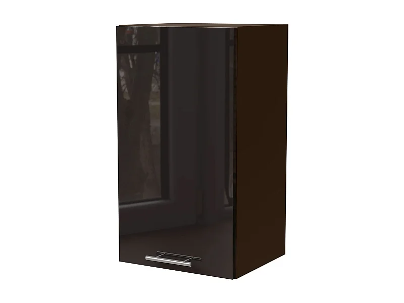 KÜCHENHÄNGESCHRANK Essen W2/40 Schwarz Hochglanz / Lava Matt 40 / 32,5 / 72cm