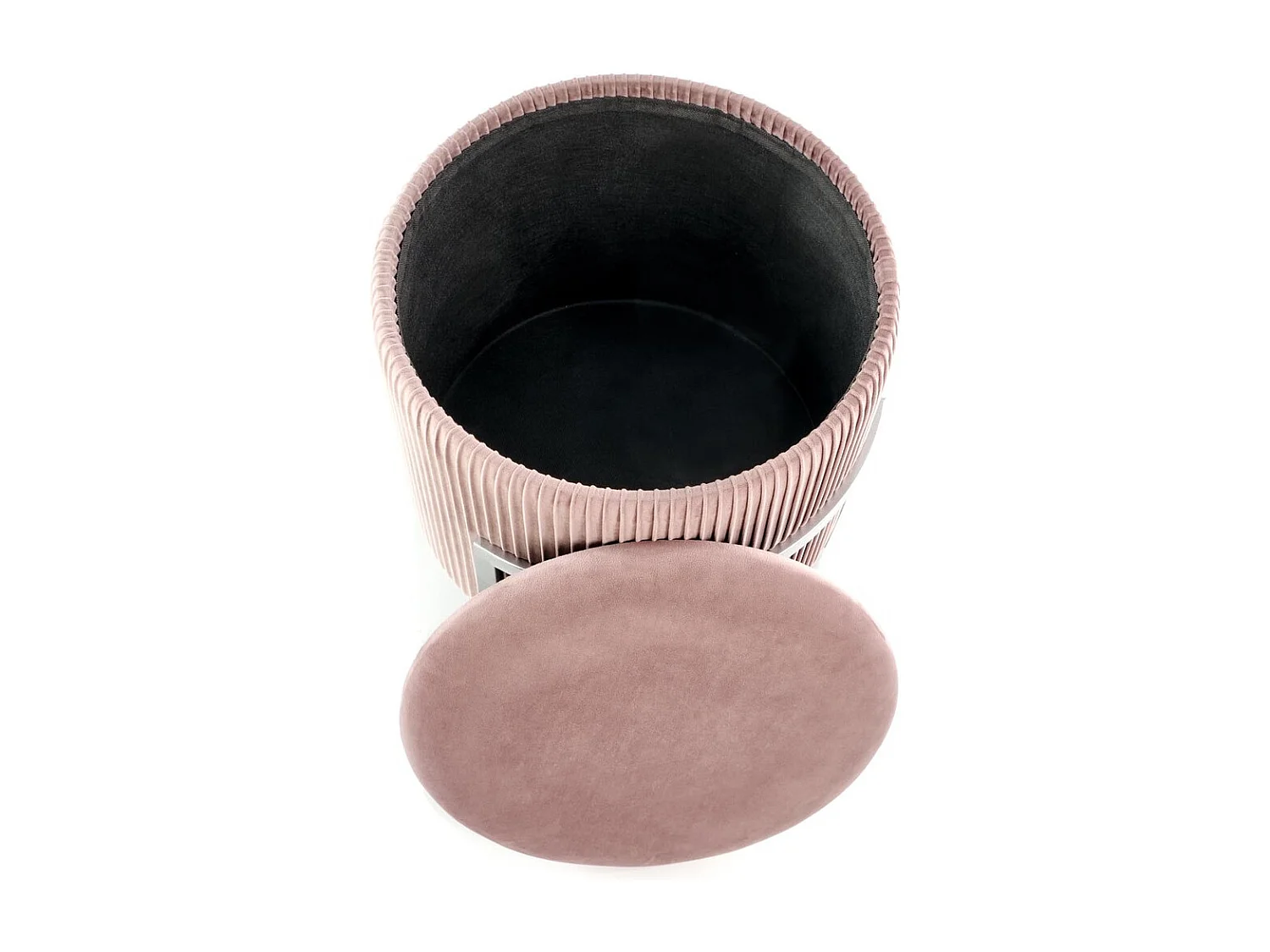 Hocker Cricket/Samtstoffbezug/Stauraum/Pink