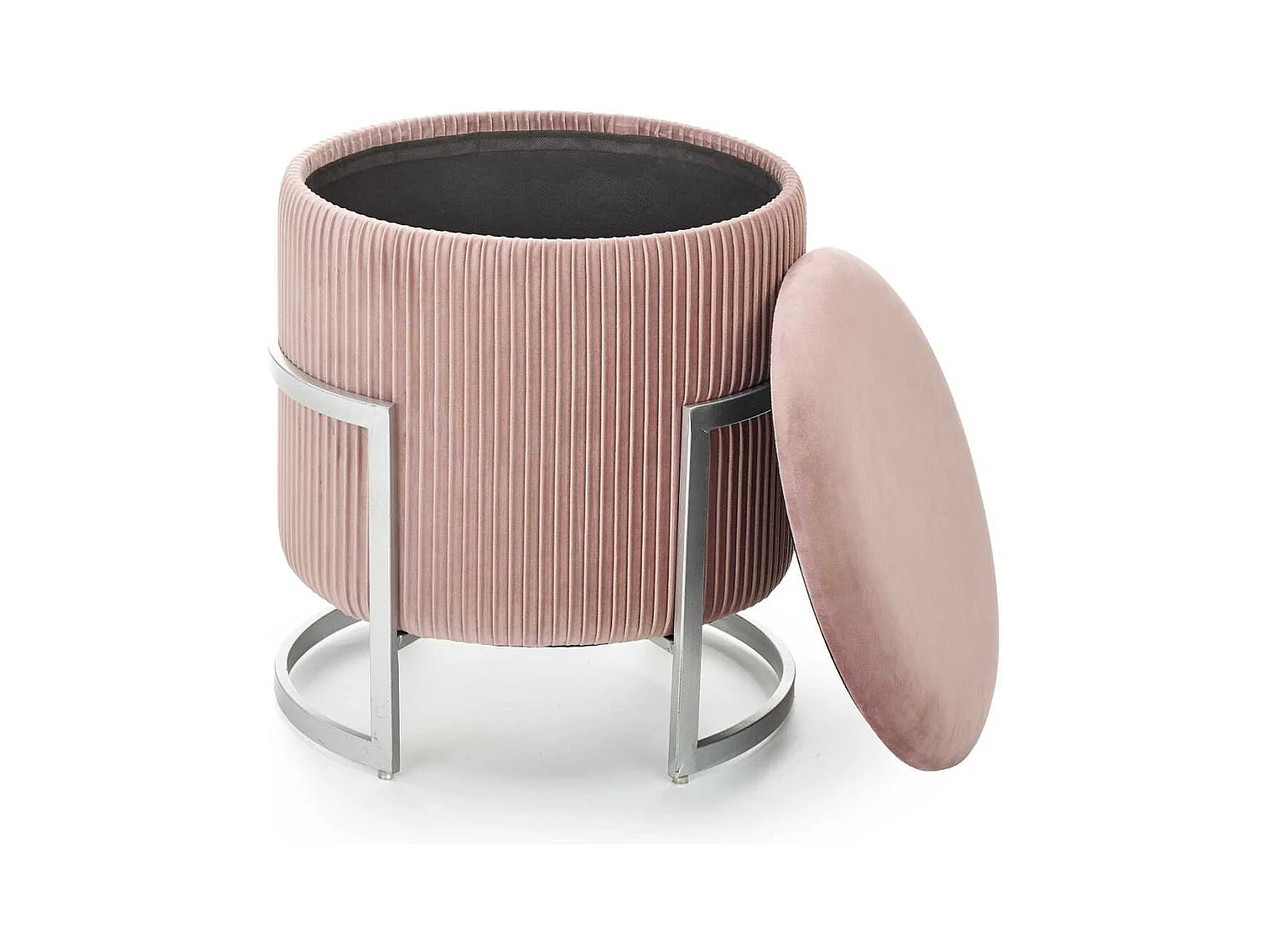 Hocker Cricket/Samtstoffbezug/Stauraum/Pink