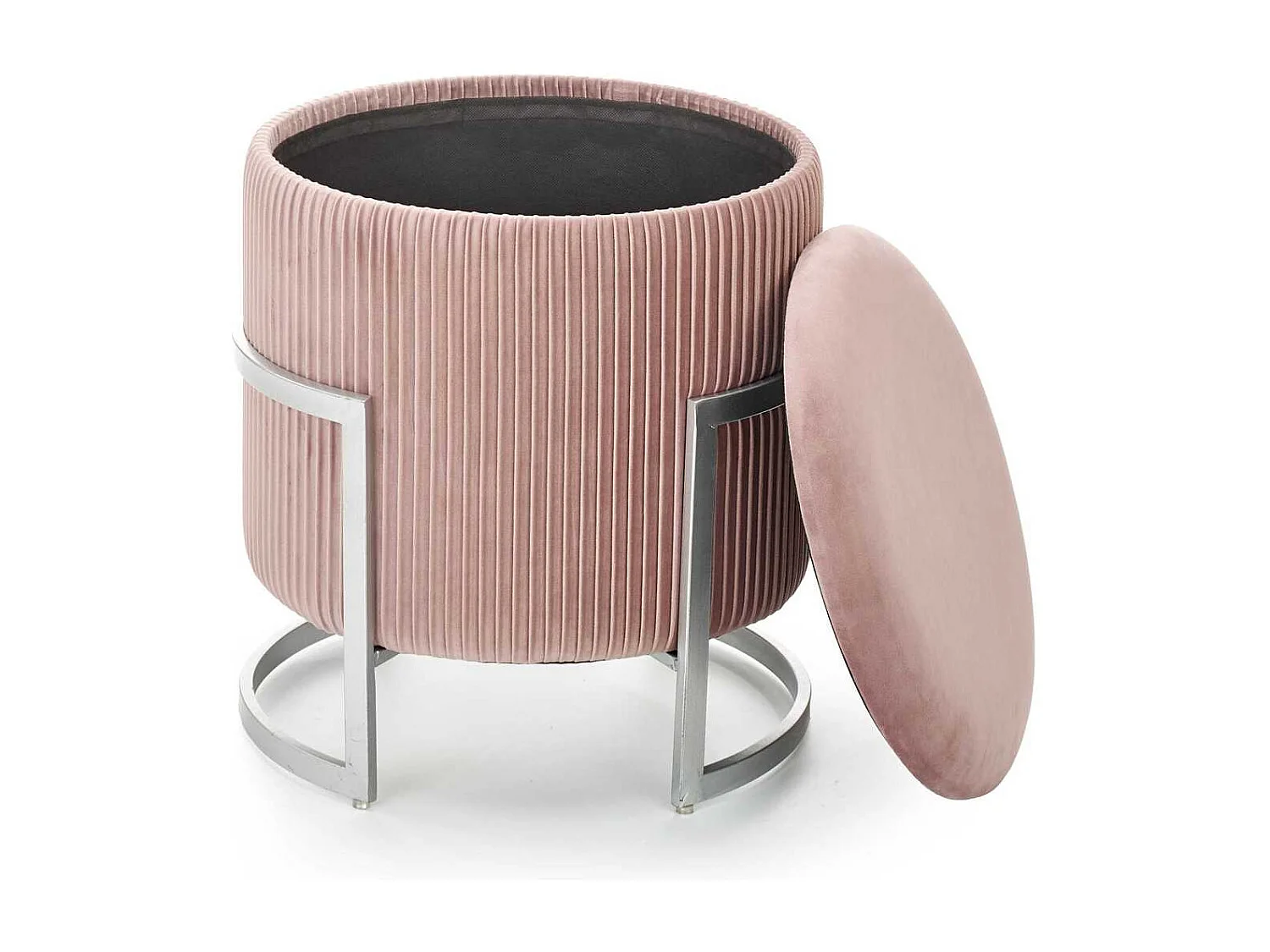 Hocker Cricket/Samtstoffbezug/Stauraum/Pink