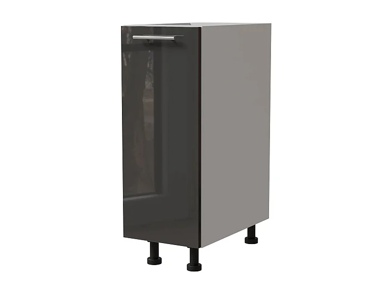 KÜCHENUNTERSCHRANK Essen D1D/30/kargo Graphit Hochglanz / Weiß Matt 30 / 50 / 82cm